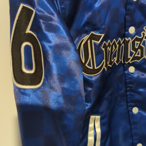 Headgear Classic Blue Crenshaw Satin All Star Elite Bomber Jacket Small Teen - Picture 7 of 14